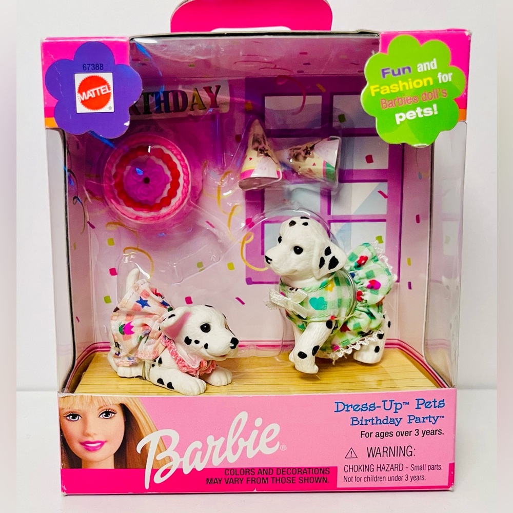 VTG Barbie Dress Up Pets Birthday Party Dalmatians